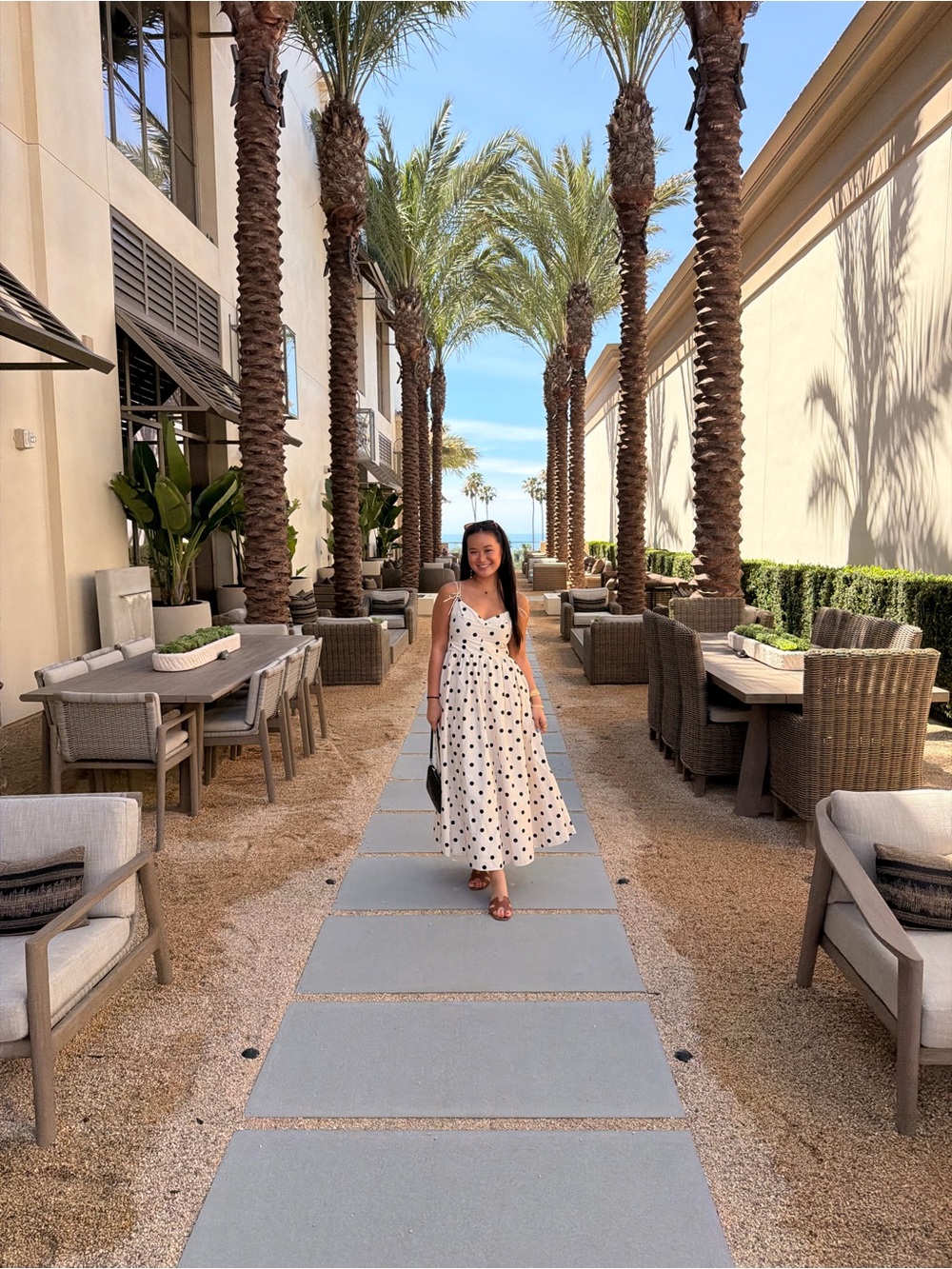 Women’s cream Polka Dot Midi Dress
